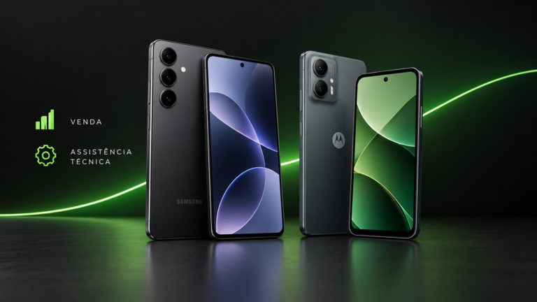 Smartphones Android para venda e assistência técnica de celulares